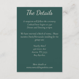 Tarjeta de detalles del Boho de Rubor, Borgoña y V