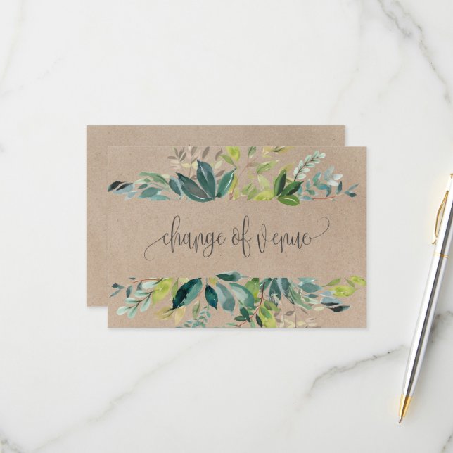 Tarjeta de detalles del cambio de lugar del follaj (Anverso/Reverso In Situ)