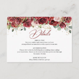 Tarjeta de detalles del eucalipto verde floral Boh
