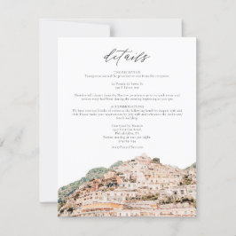 Tarjeta de detalles del evento Watercolor Amalfi C