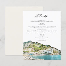 Tarjeta de detalles del evento Watercolor Amalfi C