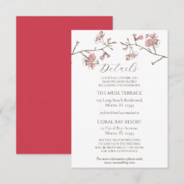 Tarjeta de detalles del gabinete del Boda Sakura B