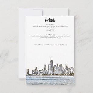 Tarjeta de detalles del horizonte de Chicago