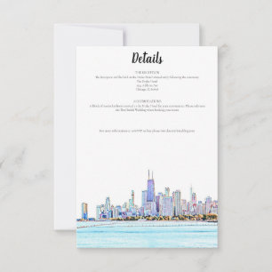 Tarjeta de detalles del horizonte de Chicago