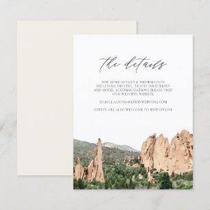 Tarjeta de detalles del jardín acuarela del Boda d