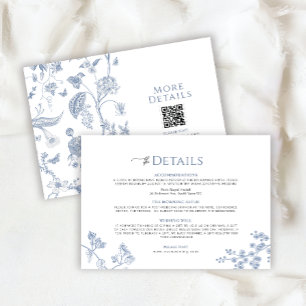 Tarjeta de detalles del Jardín francés azul VICTOR