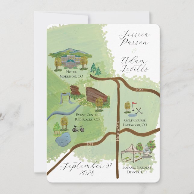 Tarjeta de detalles del mapa de fin de semana de b (Anverso)