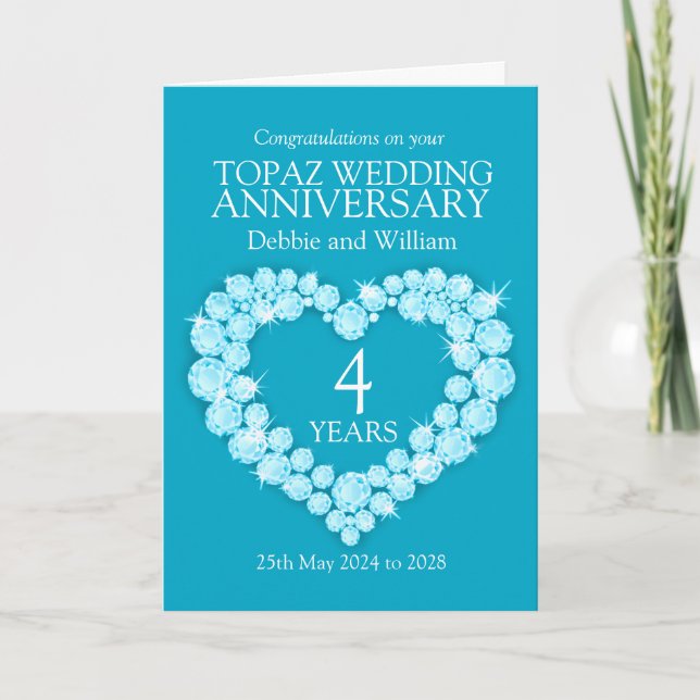 Tarjeta de detalles del nombre del aniversario del (Anverso)