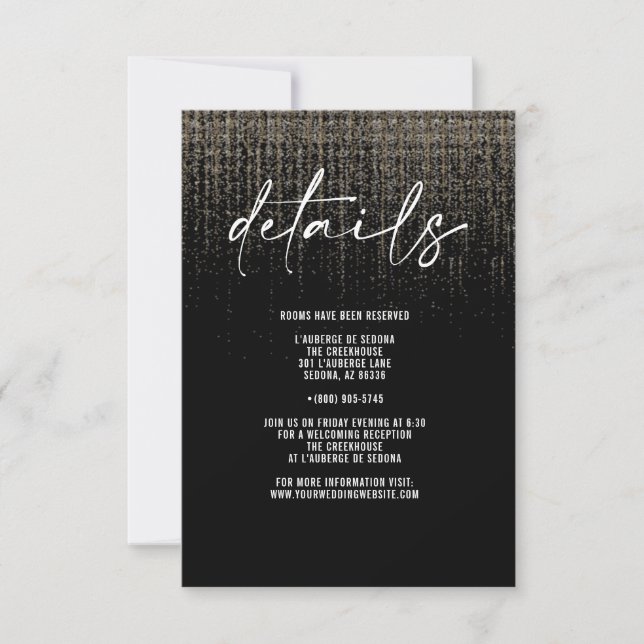 Tarjeta de detalles del Purpurina Edgy QR Champagn (Anverso)