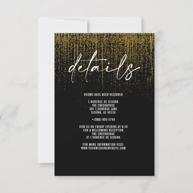 Tarjeta de detalles del Purpurina Edgy QR Gold (Anverso)