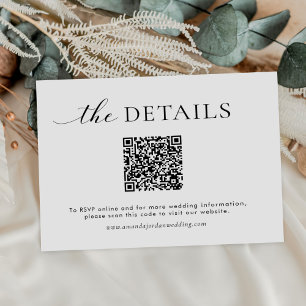 Tarjeta de detalles del sitio web del Boda de códi
