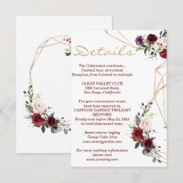Tarjeta de detalles floral nueva