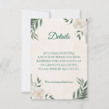 Tarjeta de detalles florales blancos de eucalipto