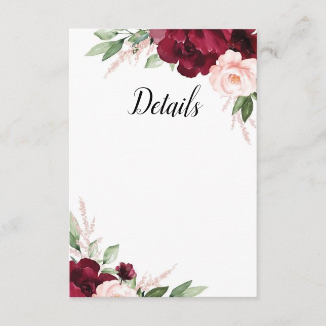 Tarjeta de detalles florales querida (Anverso)