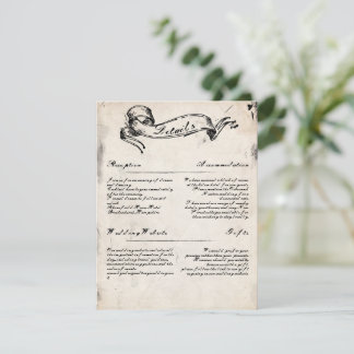 Tarjeta de Detalles Góticos Melancólicos