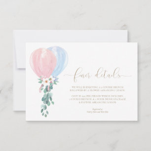 Tarjeta de detalles más finos para baby shower de 