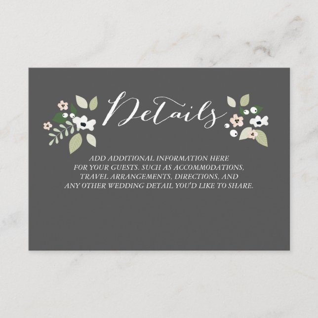 Tarjeta de detalles Meadow Blooms (Anverso)