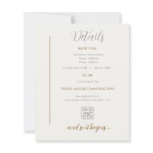 Tarjeta de detalles Minimalista boda