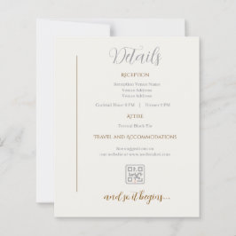 Tarjeta de detalles Minimalista boda
