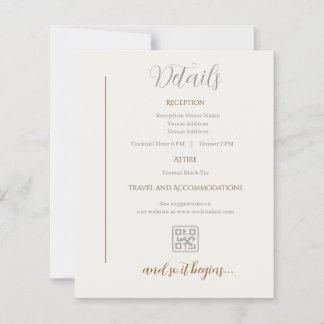 Tarjeta de detalles Minimalista boda