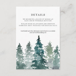 Tarjeta de detalles minimalista del Boda | Pines a
