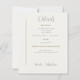 Tarjeta de Detalles Nosotros hacemos segundas boda