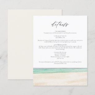 Tarjeta de detalles PENSACOLA BEACH Watercolor Flo