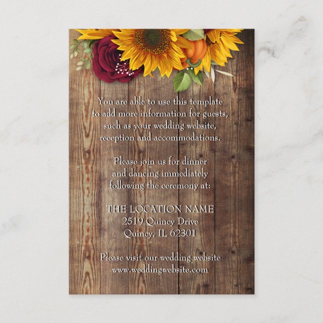 Tarjeta de detalles rusos de flotación de otoño (Anverso)