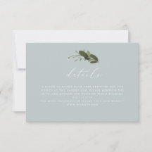 Tarjeta de detalles salvaje y verde