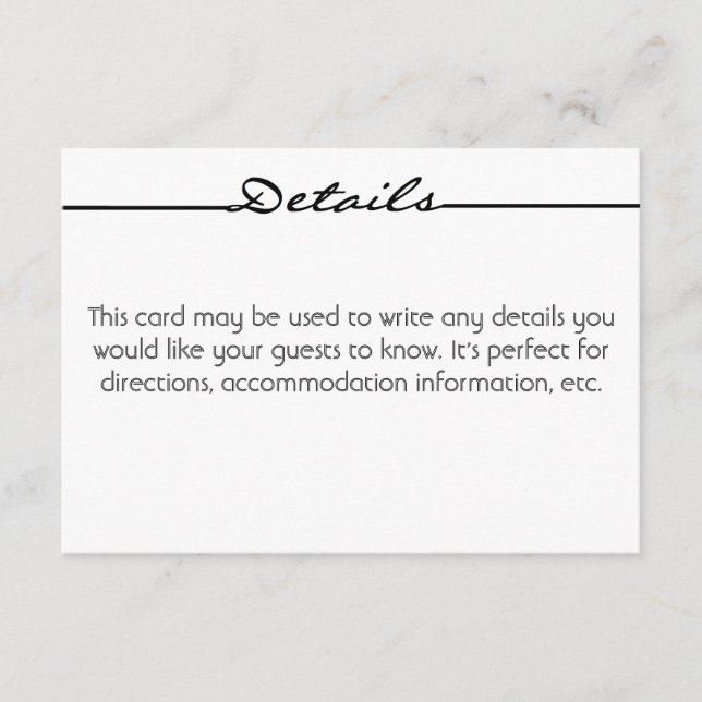 Tarjeta de detalles "Scribbles" (Anverso)