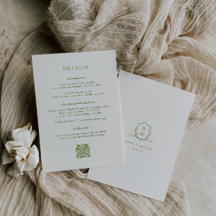 Tarjeta de detalles VERONA Moss Green Boda