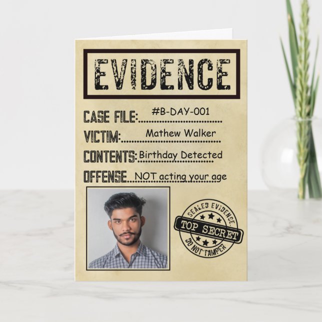 Tarjeta de detective de misterio de asesinato de c (Anverso)