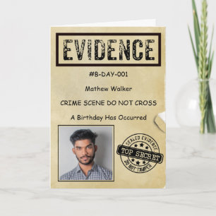 Tarjeta de detective de misterio de crimen verdade