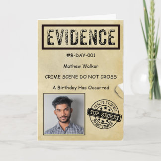Tarjeta de detective de misterio de crimen verdade