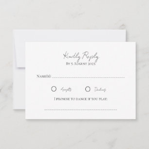 Tarjeta de devolución RSVP