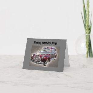 Tarjeta de día clásica para los padres de automóvi