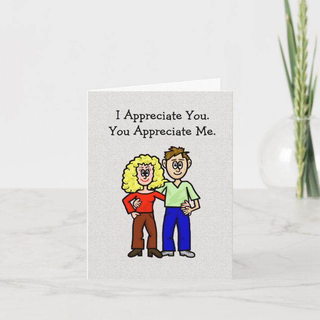 Tarjeta de Día de Apreciación de Esposa o Esposo ( (Anverso)