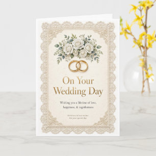tarjeta de día de boda tarjeta en blanco