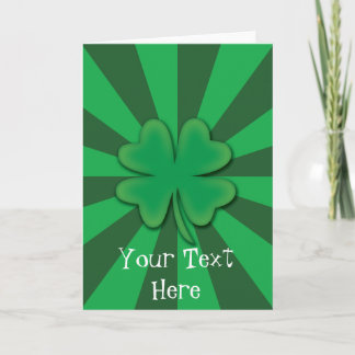 Tarjeta de Día de Cuatro Leaf Clover St.Patrick