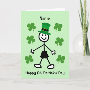Tarjeta de Día de Cute Boy St Patrick