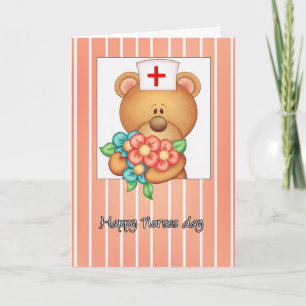 Tarjeta De Día De Enfermeras Con Oso De Teddy De E