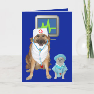 Tarjeta de día de enfermeras para gatos divertidas