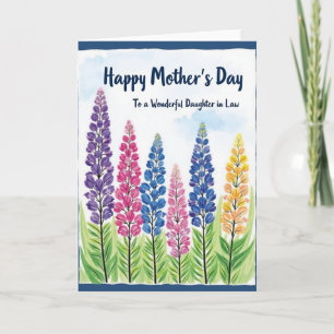 Tarjeta de día de flor de primavera a rayas