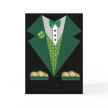 tarjeta de día de irish tuxedo St Patrick
