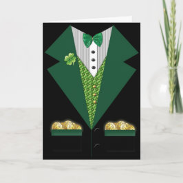 tarjeta de día de irish tuxedo St Patrick