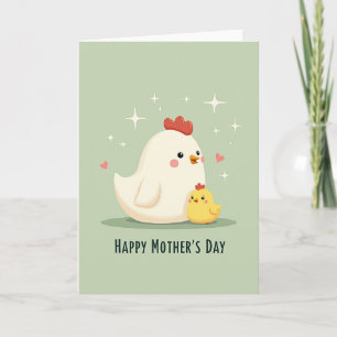Tarjeta de día de la familia de pájaros caprichosa