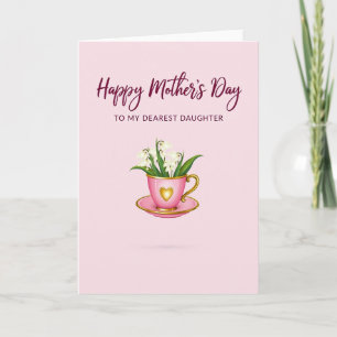 Tarjeta de día de la hija más querida a rayas