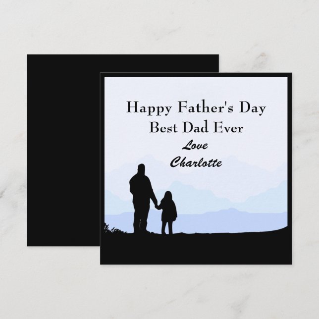 Tarjeta de Día de la Hija Mejor Hija Nombre de la  (Anverso / Reverso)
