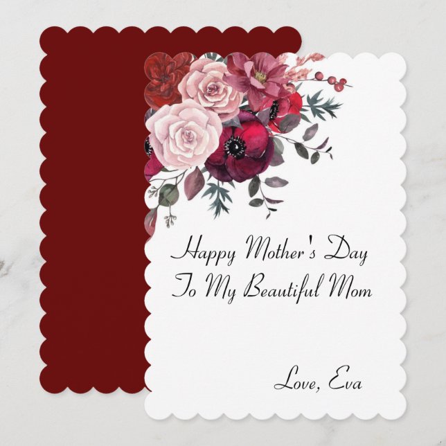 TARJETA DE Día de la Madre (Anverso / Reverso)