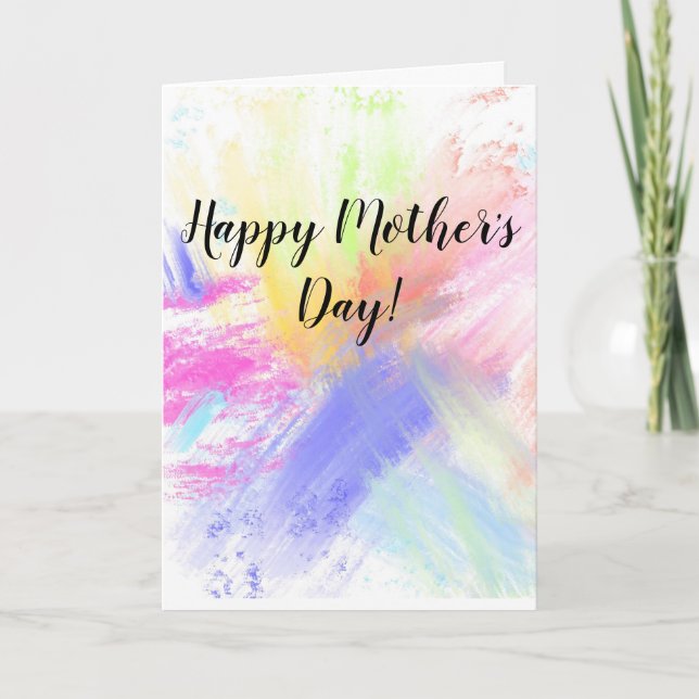 Tarjeta de Día de la Madre abstracta 5x7 (Anverso)